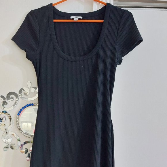 Bar III Short Sleeve Long Flattering Dress Soft Comfortable Black Size MEDIUM - Picture 9 of 12